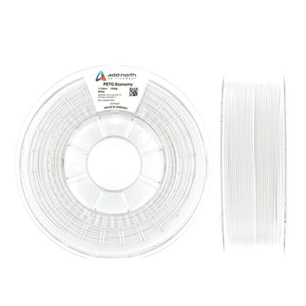 PETG economy white 3D Printing Filament - The Best Choice for Filaments in Cyprus - Easy-to-Use Material