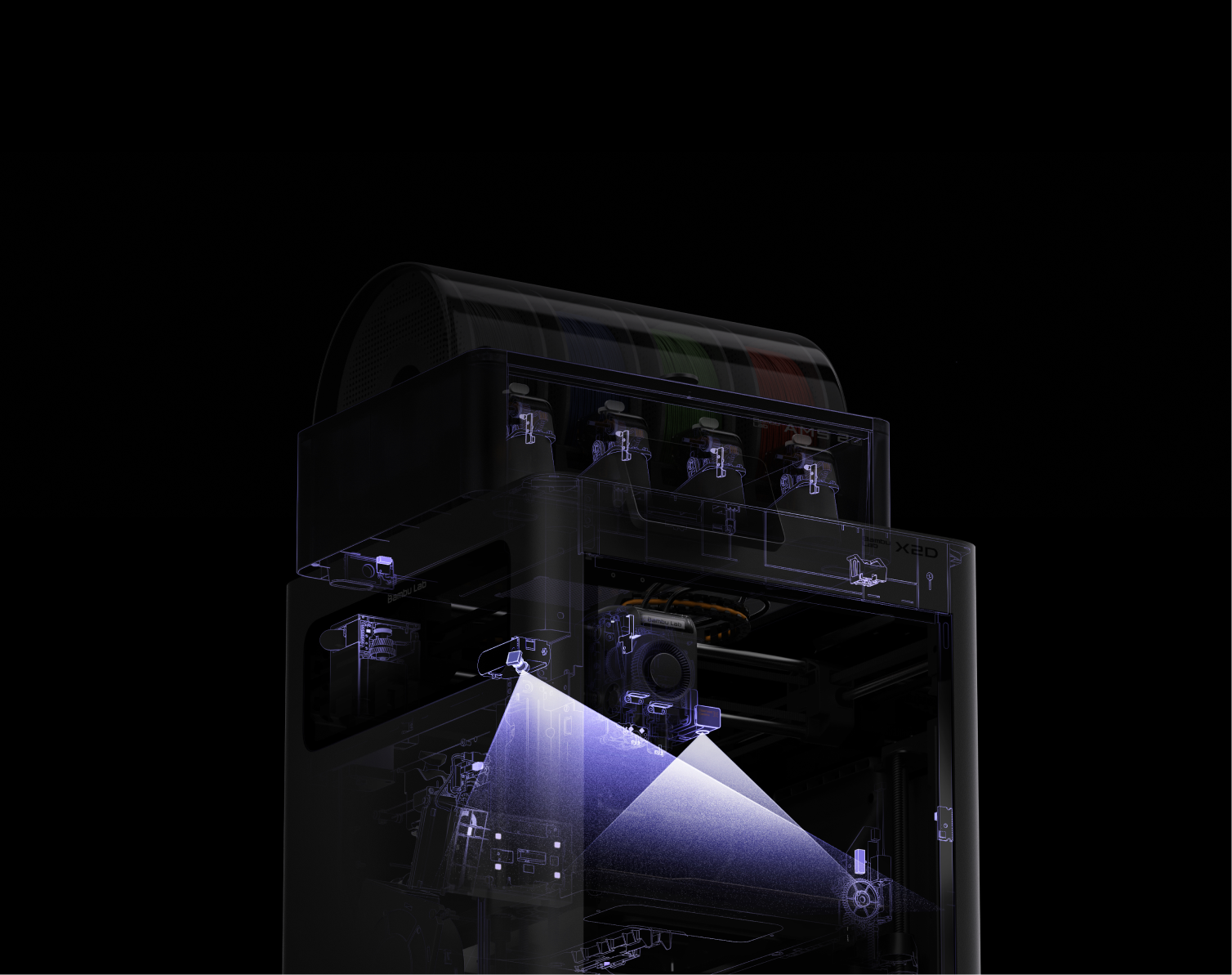 Large build volume on the X2D Combo