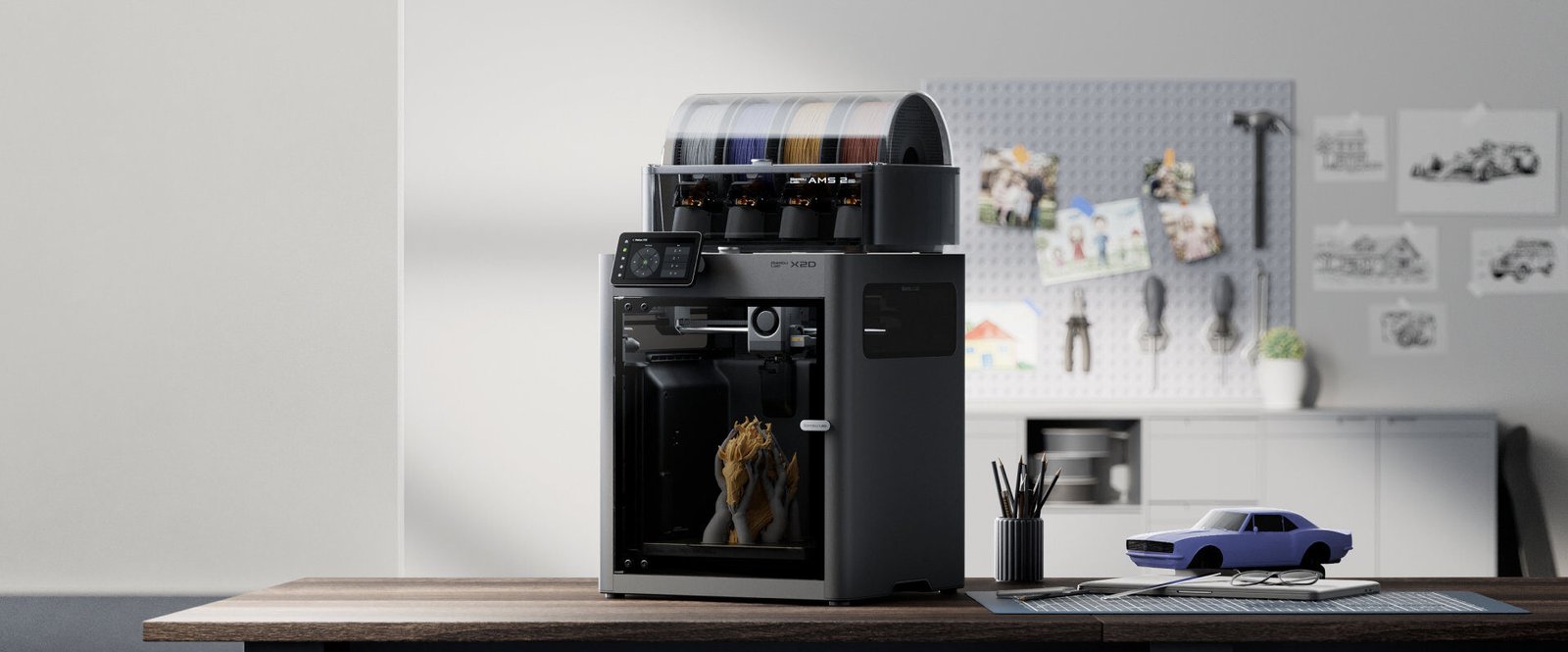 Bambu Lab X2D Combo large format 3D printer