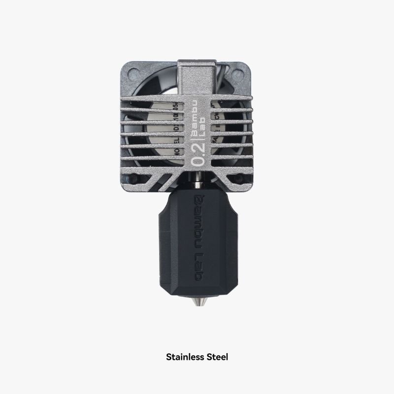 Bambu Complete hotend – Stainless steel 0.2mm X1 Series Bambu Complete hotend – Stainless steel 0.2mm X1 Series