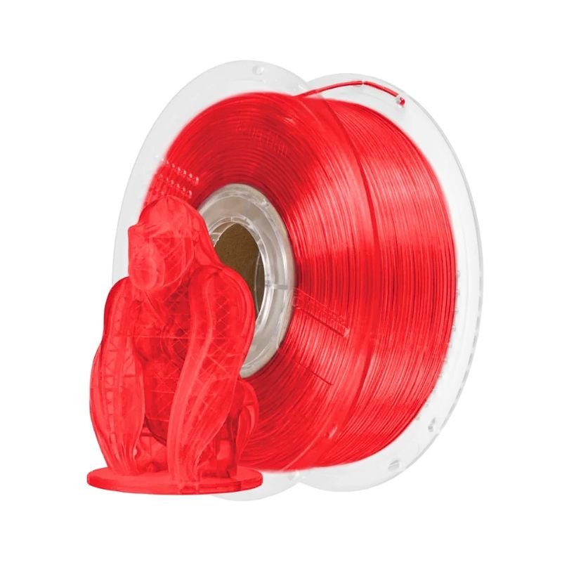 AzureFilm PETG HS (Hyper Speed) – Transparent Red 1kg – 1.75mm