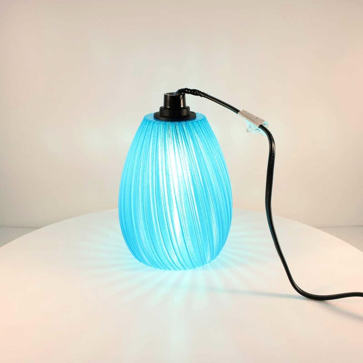 PETG-Transparent-filament-Blue-Light-on