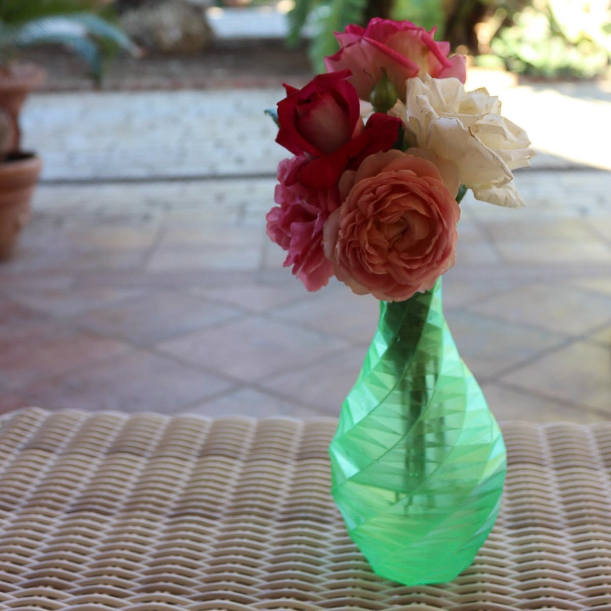 PETG-Transparent-filament-Green-vase