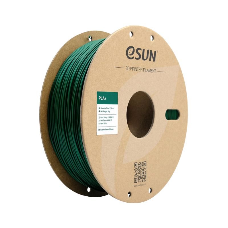 esun-pla-plus-pine-green-1kg.webp eSUN PLA+ Pine Green 1kg filament spool